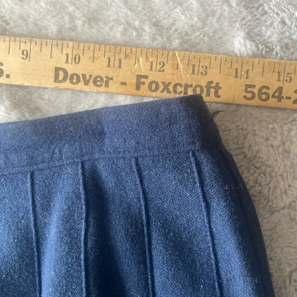 Vintage Pendelton Blue Plaid Women's Skirt Native American Blanket size 12